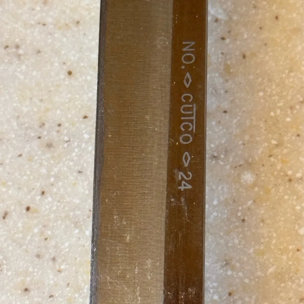 CUTCO SLICER OR SALMON, BREAD KNIFE NUMBER 24 RETRO OLD STYLE VCUG STRAIGHT EDGE